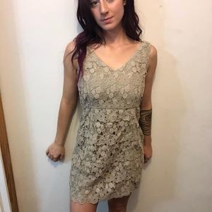 Zelda Champagne Lace Dress